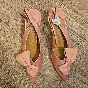 J.Renee Pink Slingback Heels with Bow